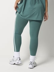 Yours Curve Blue Active Side Stripe Leggings - Image 3 of 5