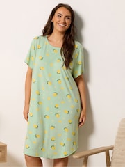 Yours Curve Black Soft Touch Dipped Back Nightdresses 2 Pack - Image 3 of 9