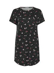 Yours Curve Black Soft Touch Dipped Back Nightdresses 2 Pack - Image 9 of 9