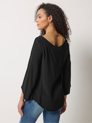 M&Co Black Long Angel Sleeve Blouse - Image 3 of 5