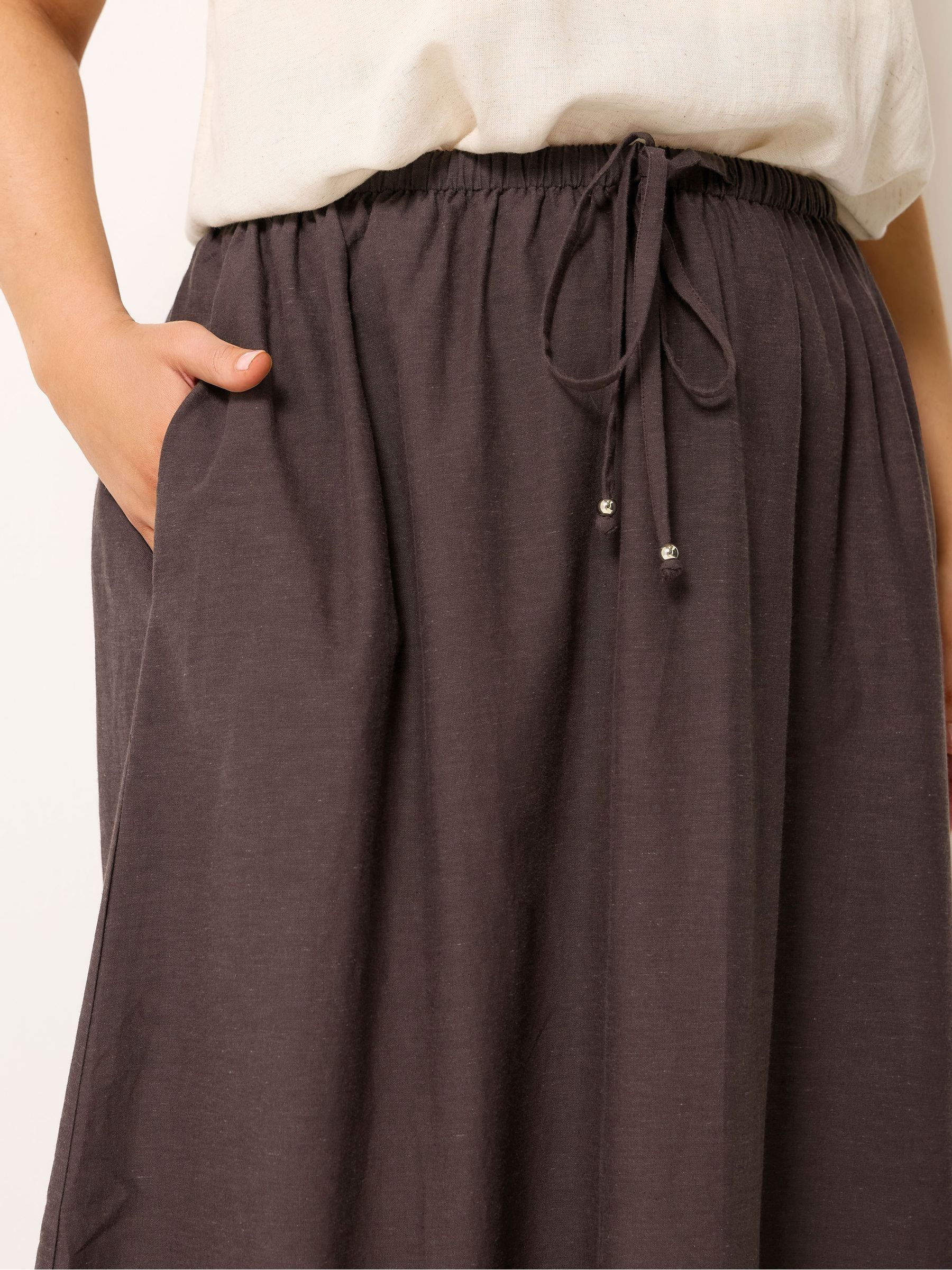 Buy Yours Curve Brown Maxi Skirt from Next USA