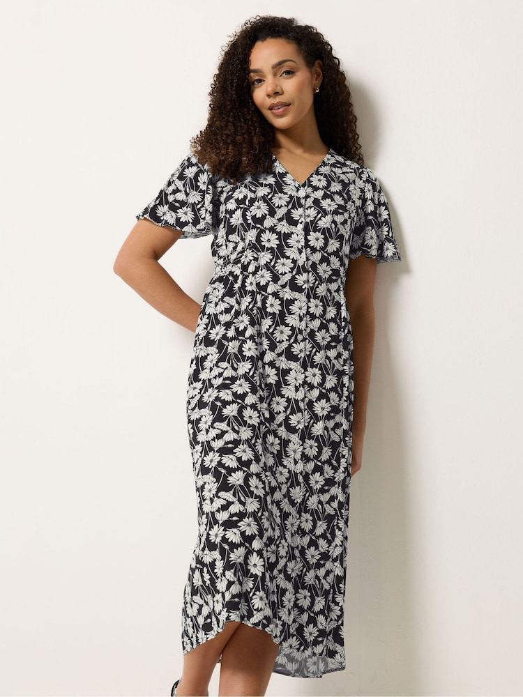 M&Co Black Midi Tea Dress - Image 1 of 5
