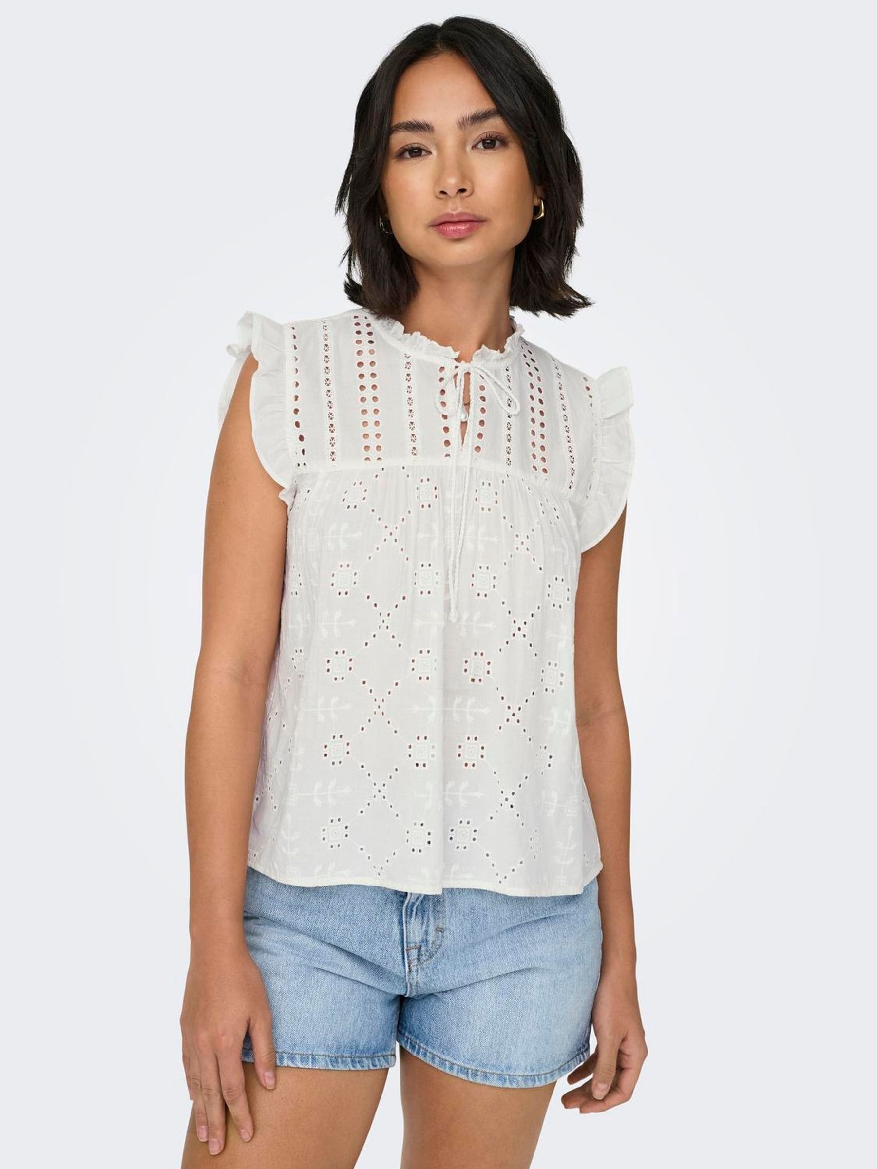 Only Women's White T-Shirt Reva Life - Image 2