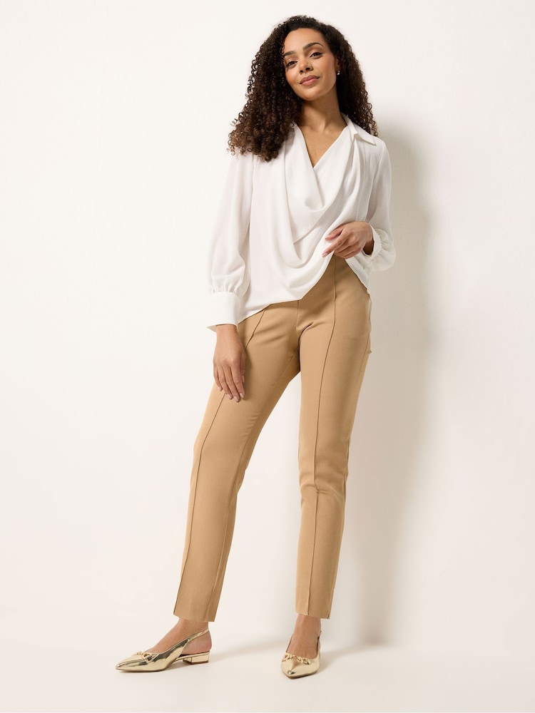 M&Co Natural Pintuck Tailored Trousers - Image 2 of 5