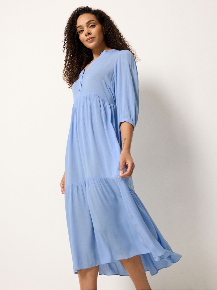 Синий - Ярусное платье макси с защипами M&Co - Изображение 1 5