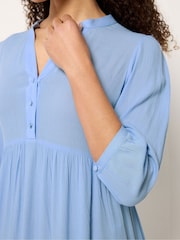 Синий - Ярусное платье макси с защипами M&Co - Изображение 4 5