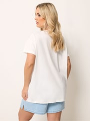 Yours Curve White Placement Postcard Print T-Shirt - Image 3 of 5