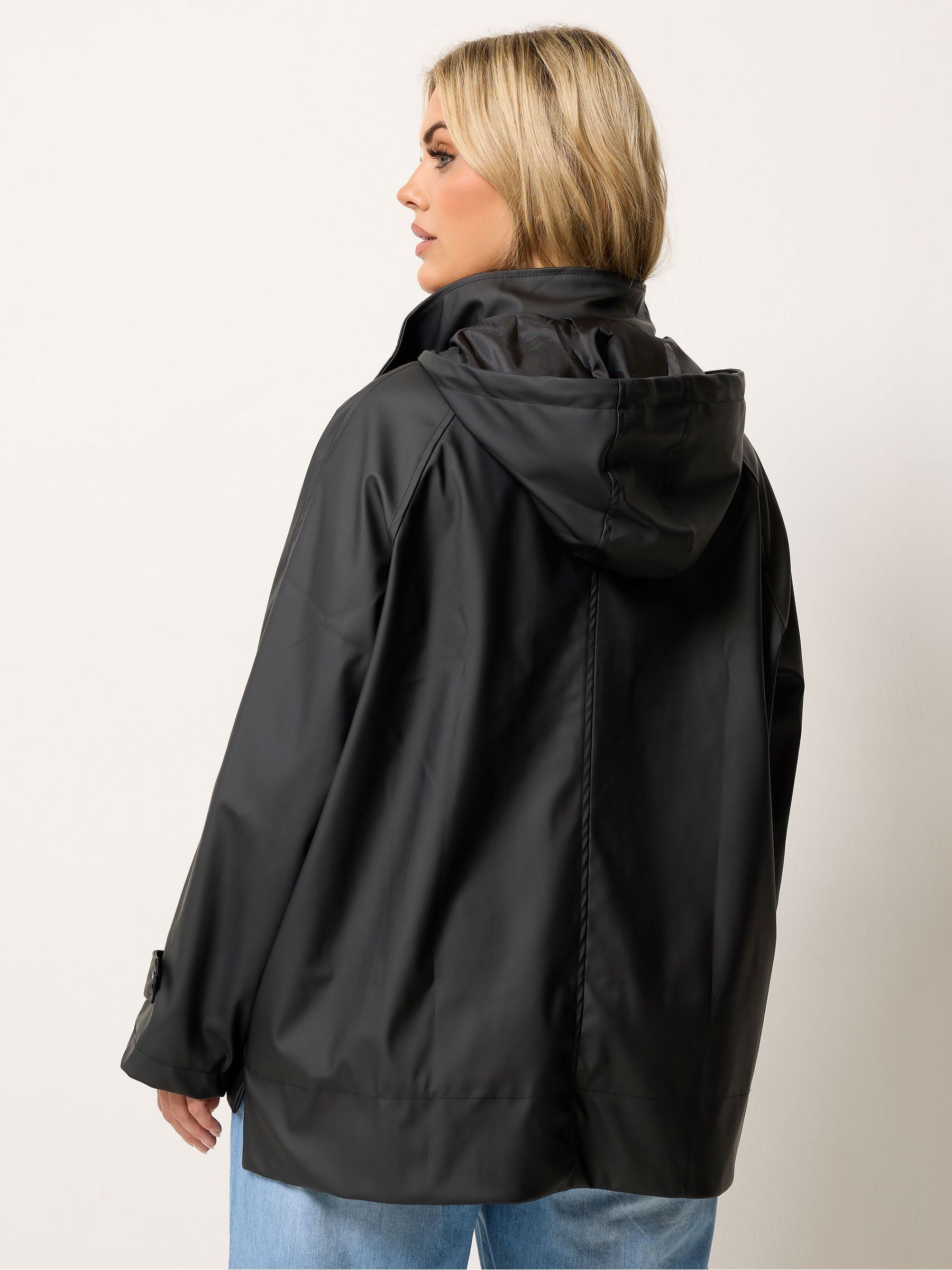 Buy Yours Curve Black Rubberised Rain Jacket from Next USA