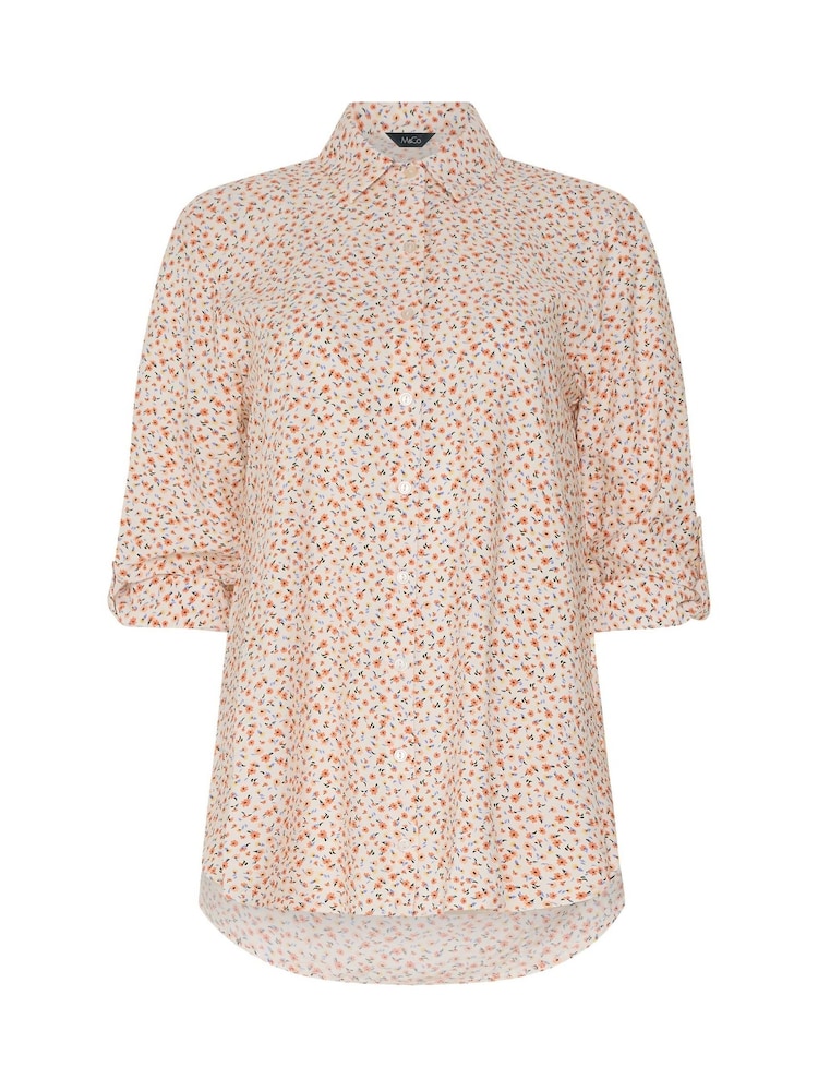 M&Co Orange Tab Sleeve Shirt - Image 5 of 5 M&Co Orange Tab Sleeve Shirt - Image 5 of 5