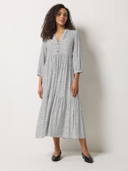 M&Co White Tiered Maxi Dress - Image 1 of 5