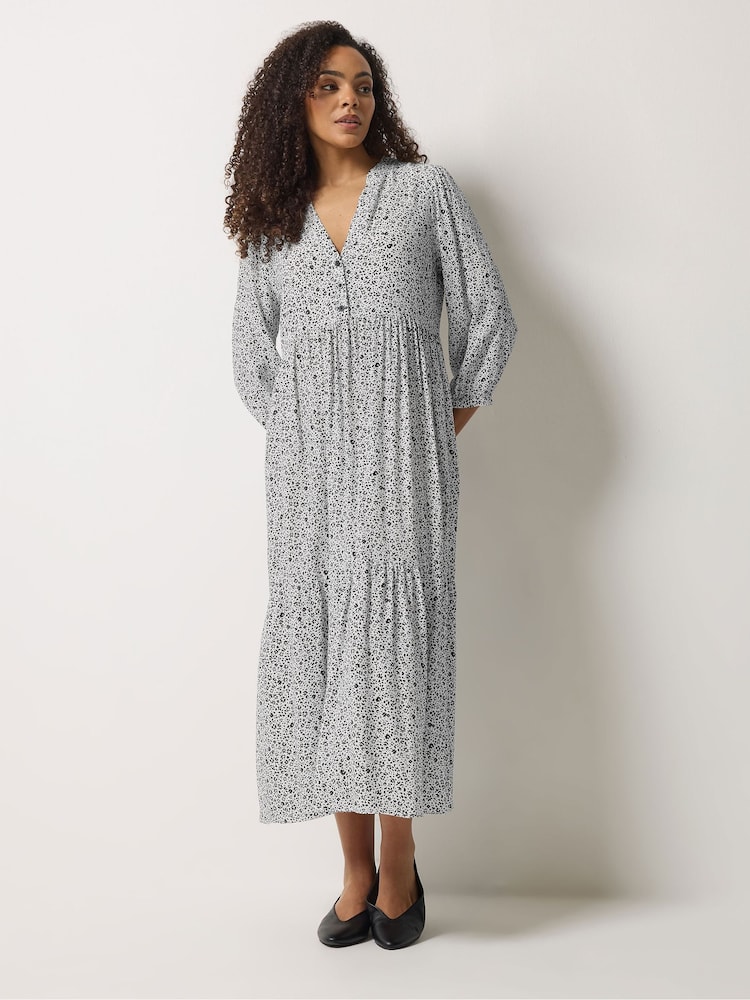 M&Co White Tiered Maxi Dress - Image 2 of 5