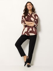 M&Co Brown Tab Sleeve Shirt - Image 2 of 5