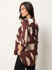 M&Co Brown Tab Sleeve Shirt - Image 3 of 5