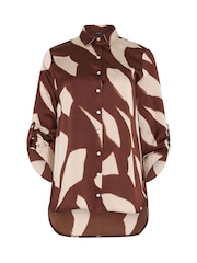 M&Co Brown Tab Sleeve Shirt - Image 5 of 5