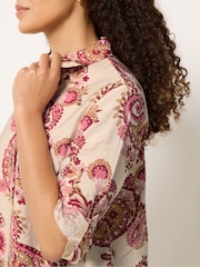 M&Co Pink Paisley Print Tab Sleeve Shirt - Image 4 of 5