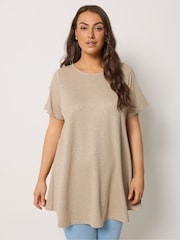 Yours Curve Natural Soft Touch Ribbed Swing Top - Image 1 of 5