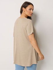 Yours Curve Natural Soft Touch Ribbed Swing Top - Image 3 of 5