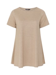 Yours Curve Natural Soft Touch Ribbed Swing Top - Image 5 of 5