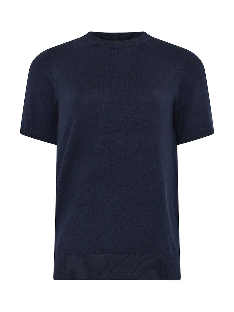 Long Tall Sally Blue Short Sleeve Knitted Jumper - Image 5 of 5 Long Tall Sally Blue Short Sleeve Knitted Jumper - Image 5 of 5
