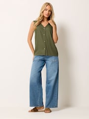 M&Co Green Sleeveless Button Through Top - Image 3 of 5