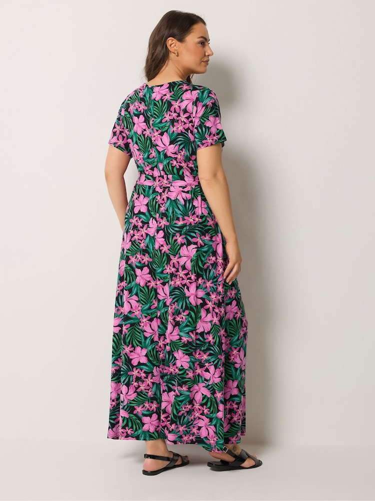 Yours Curve Kleid mit Wickeldesign vorne - Bild 2 von 5