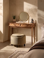 Mid Natural Lloyd Solid Mango Wood Console Console Dressing Table - Image 1 of 9