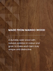 Mid Natural Lloyd Solid Mango Wood Console Console Dressing Table - Image 4 of 9