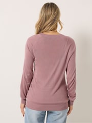Long Tall Sally Purple Lightweight Jumper - Image 3 of 5
