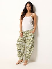 PixieGirl Petite Green Hareem Trousers - Image 1 of 5