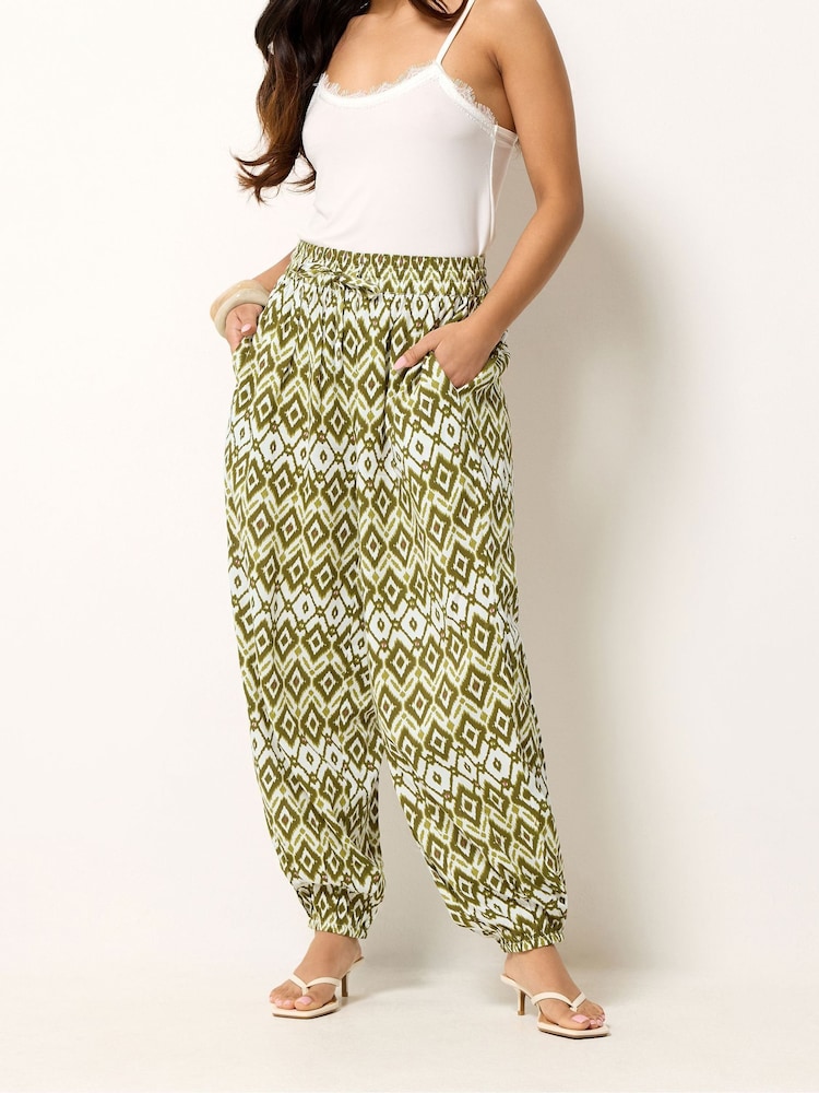 PixieGirl Petite Green Hareem Trousers - Image 2 of 5 PixieGirl Petite Green Hareem Trousers - Image 2 of 5