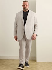 BadRhino Big & Tall Natural Linen Blend Suit Trousers - Image 2 of 4