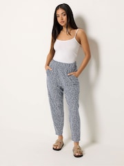 M&Co Blue Petite Jersey Hareem Trousers - Image 2 of 5