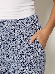 M&Co Blue Petite Jersey Hareem Trousers - Image 4 of 5