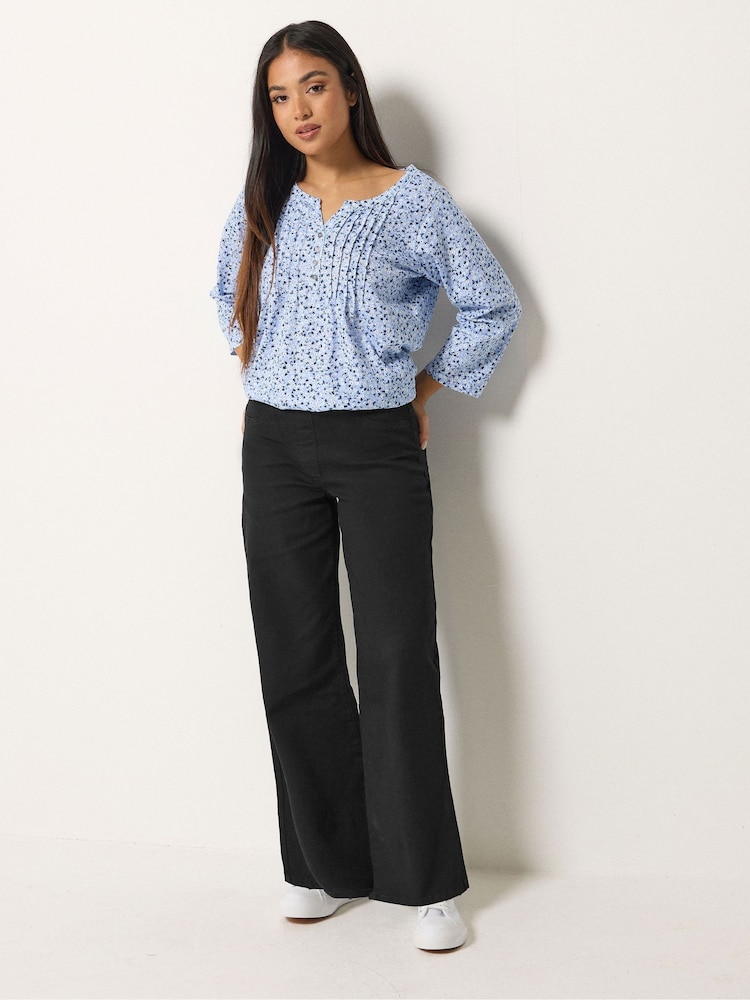 M&Co Black Petite Wide Leg Jeggings - Image 2 of 5