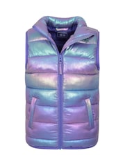 Mountain Warehouse Blue Rocko Kids Water-Resistant Padded Gilet - Image 2 of 6