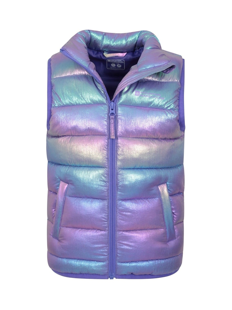 Mountain Warehouse Blue Rocko Kids Water-Resistant Padded Gilet - Image 2 of 6