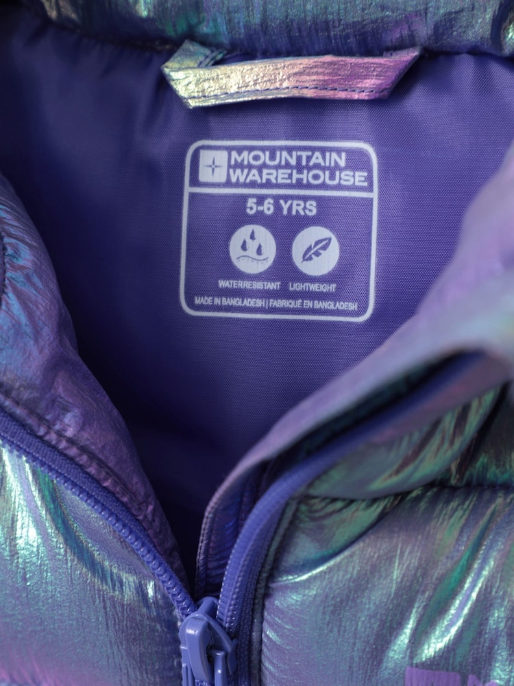 Mountain Warehouse Blue Rocko Kids Water-Resistant Padded Gilet - Image 6 of 6