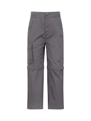 Mountain Warehouse Grey Active Kids Quick Drying Zip Off Trousers - Image 1 of 6