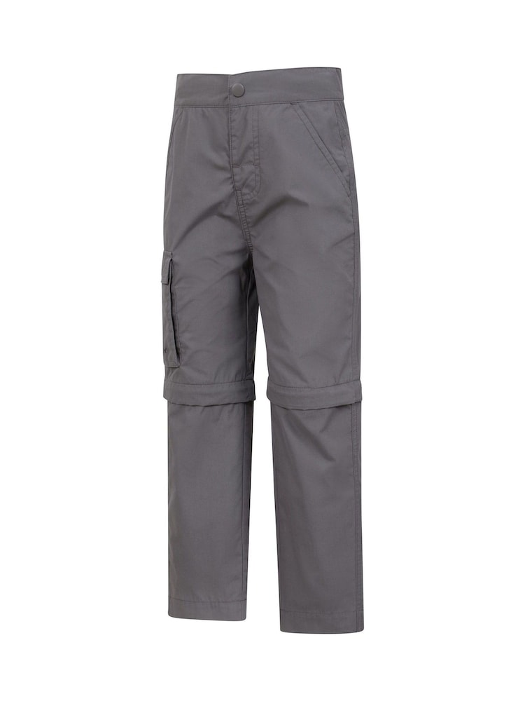 Mountain Warehouse Grey Active Kids Quick Drying Zip Off Trousers - Image 2 of 6 Mountain Warehouse Grey Active Kids Quick Drying Zip Off Trousers - Image 2 of 6