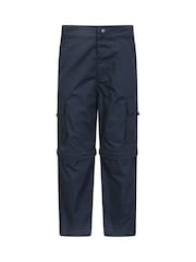 Mountain Warehouse Blue Active Kids Quick Drying Zip Off Trousers - Image 1 of 6