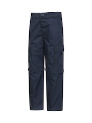 Mountain Warehouse Blue Active Kids Quick Drying Zip Off Trousers - Image 2 of 6