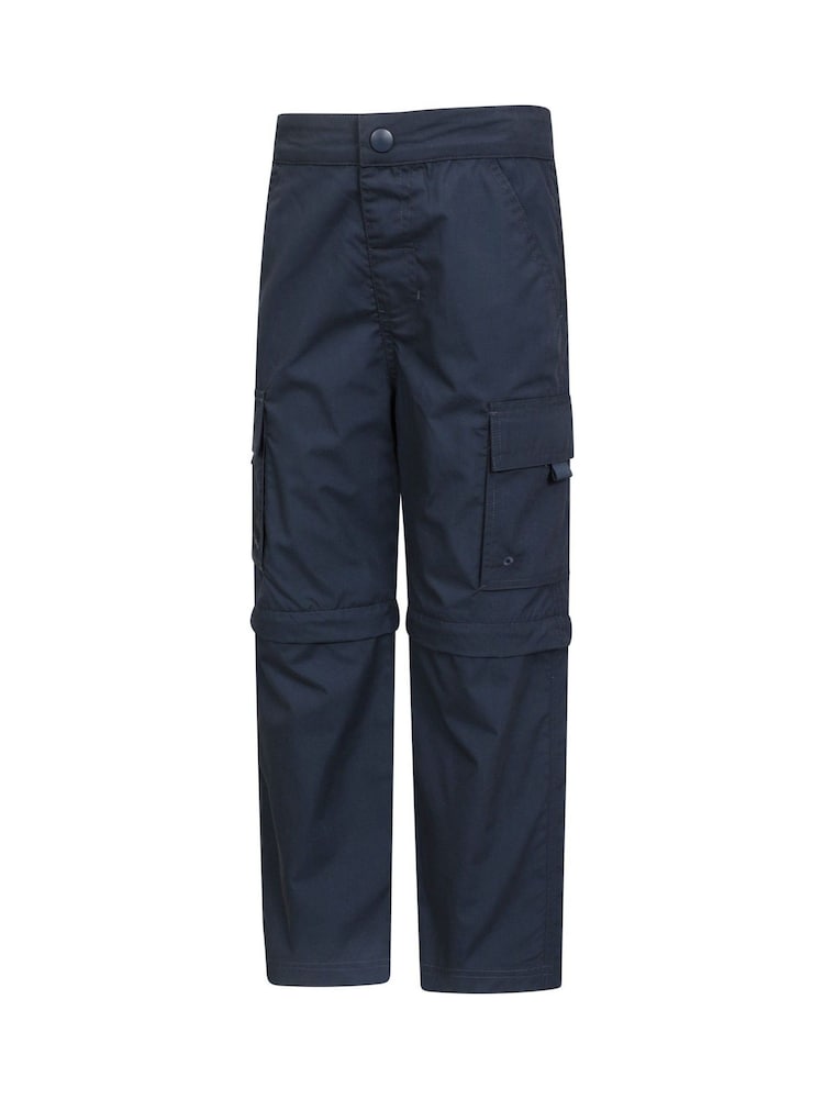Mountain Warehouse Blue Active Kids Quick Drying Zip Off Trousers - Image 2 of 6 Mountain Warehouse Blue Active Kids Quick Drying Zip Off Trousers - Image 2 of 6