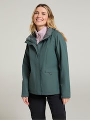 Mountain Warehouse Green Thunderstorm II 3-in-1 Waterproof Jacket - Image 1 of 4