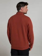 Mountain Warehouse Orange Beta Contrast Zip-Neck Sweat Shirt - Image 3 of 4