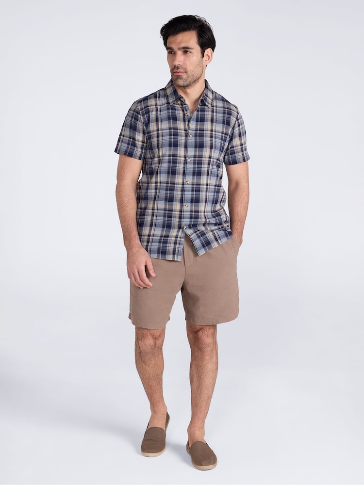 Mountain Warehouse Blue Weekender Cotton Short Sleeve Shirt - Image 2 of 4