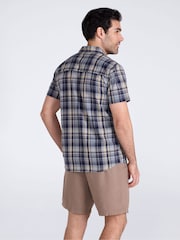 Mountain Warehouse Blue Weekender Cotton Short Sleeve Shirt - Image 3 of 4