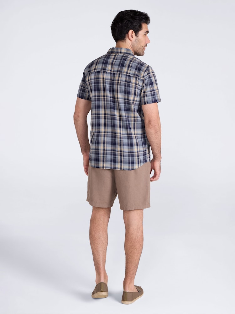 Mountain Warehouse Blue Weekender Cotton Short Sleeve Shirt - Image 4 of 4