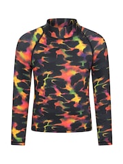 Mountain Warehouse Red Long Sleeved Printed Kids Rash Vest - Image 1 of 4