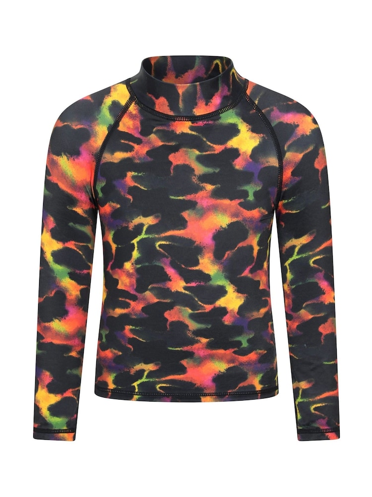 Mountain Warehouse Red Long Sleeved Printed Kids Rash Vest - Image 1 of 4