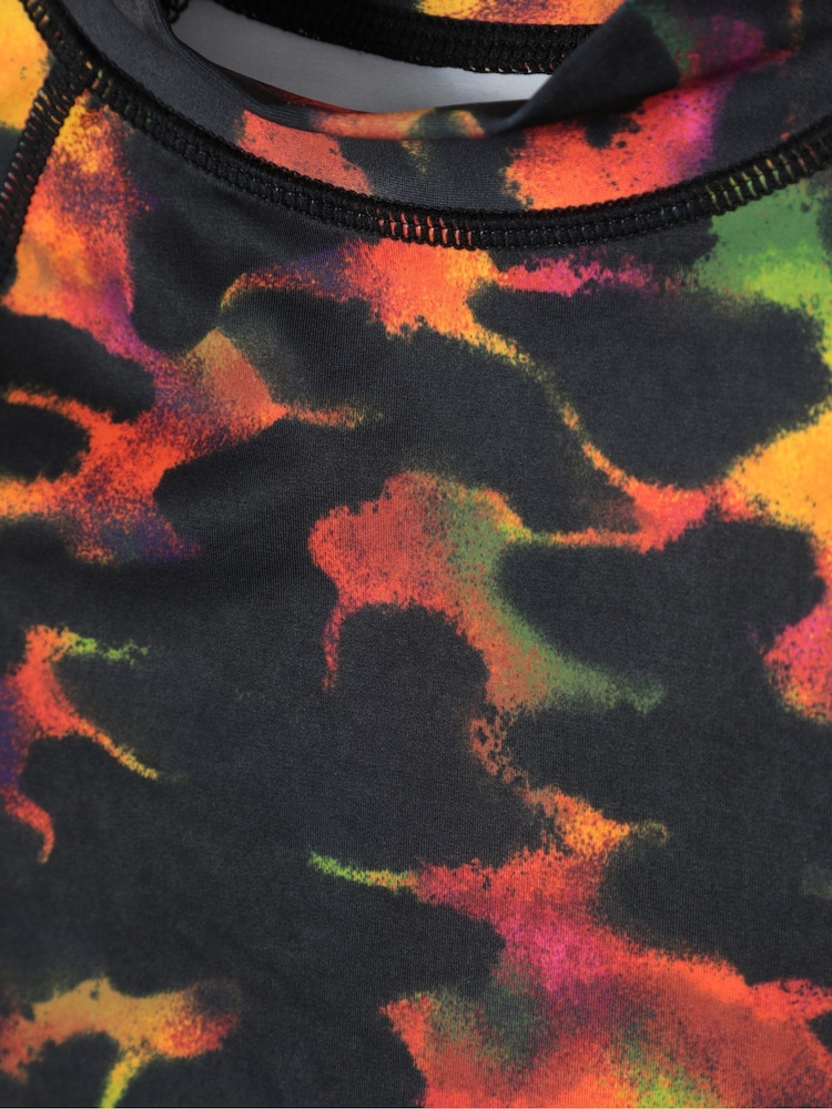 Mountain Warehouse Red Long Sleeved Printed Kids Rash Vest - Image 4 of 4